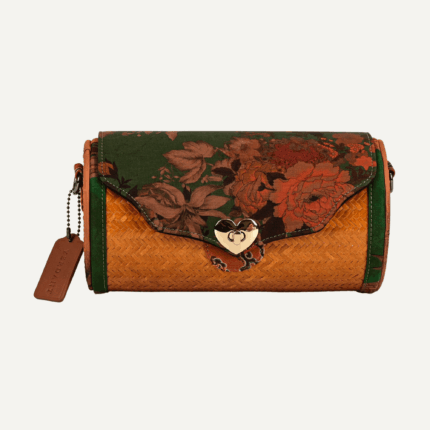 Bamboo cylinder bag silk wrap front view