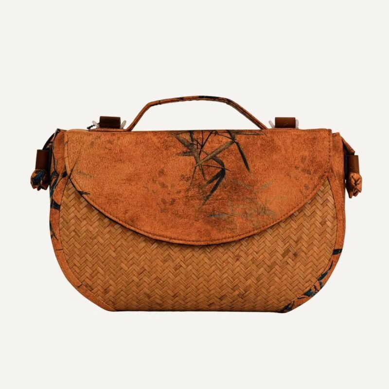 Bamboo silk tote bag soft structure front view