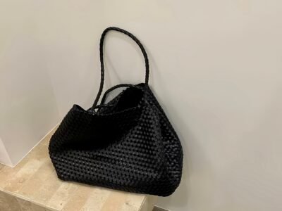 woven leather bag