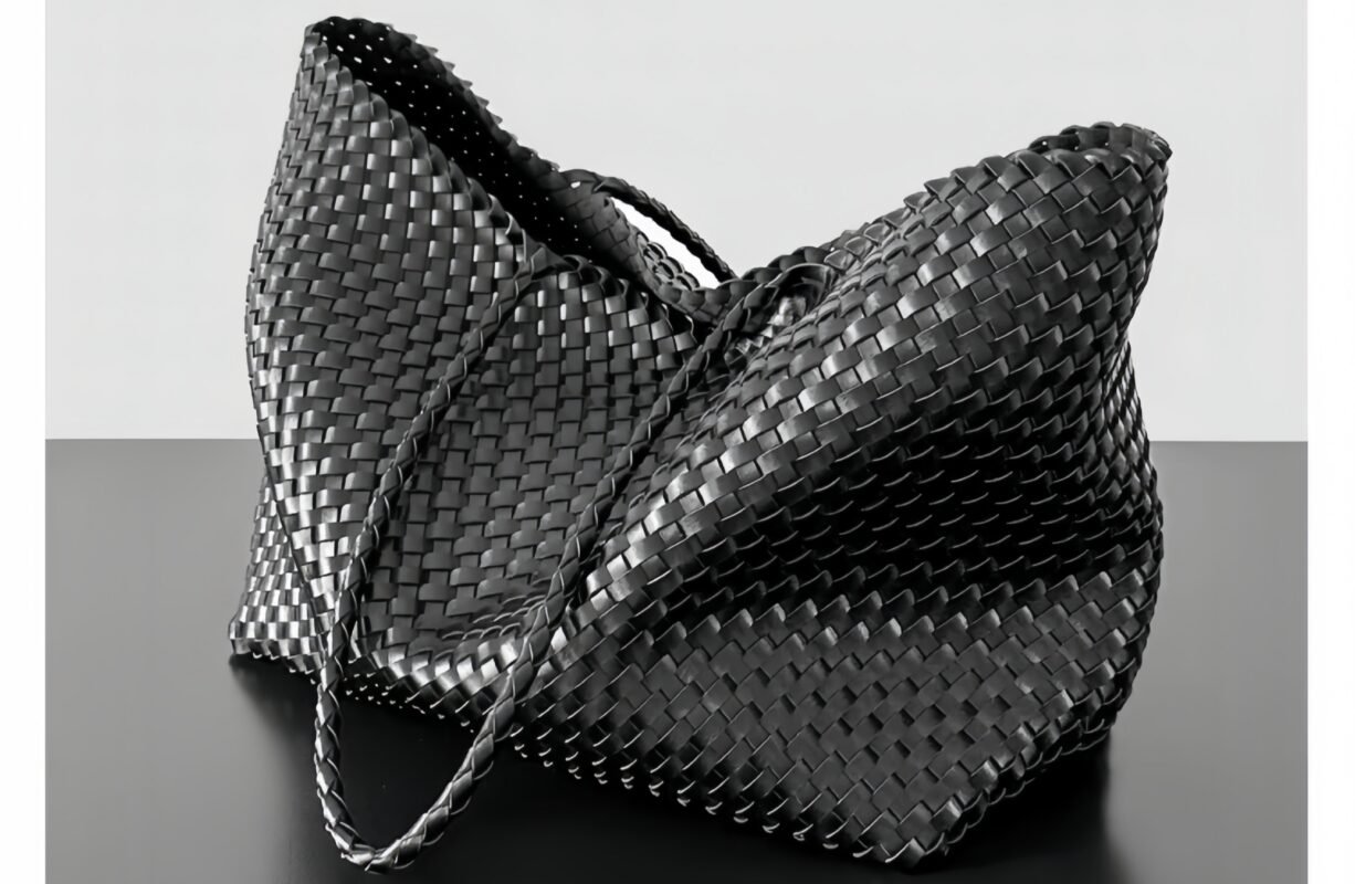 woven leather bag