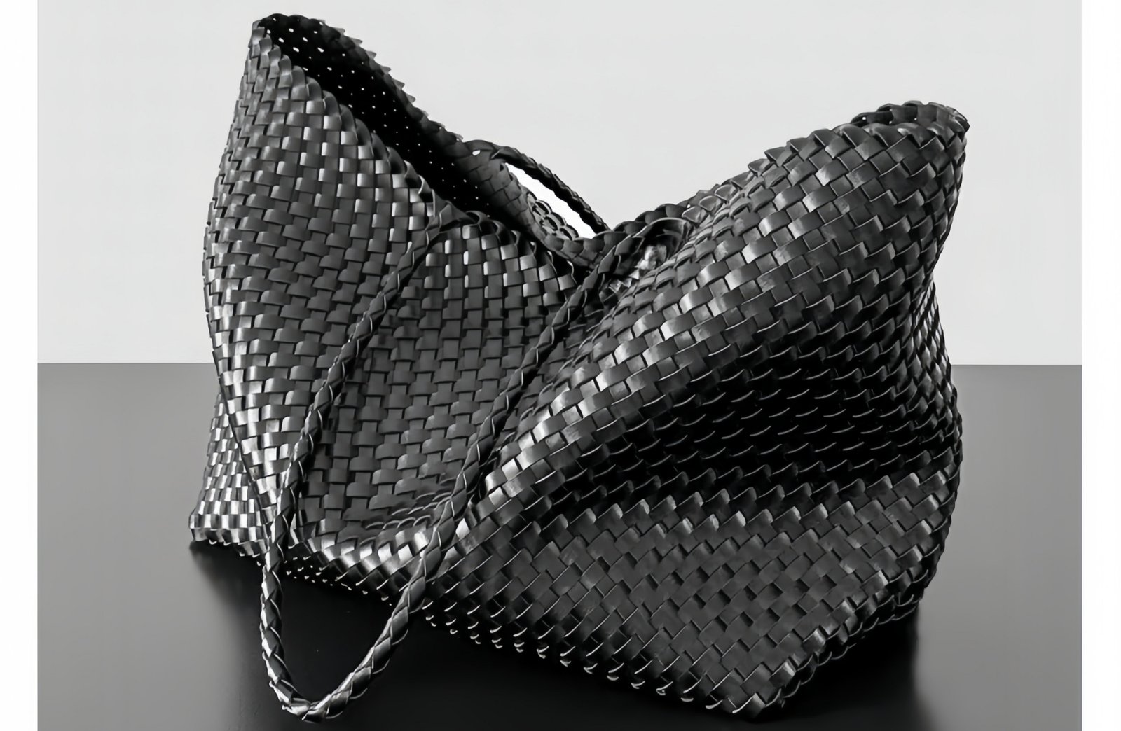 woven leather bag