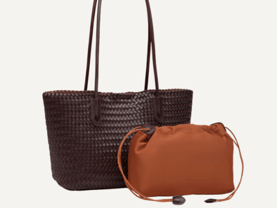 woven leather bag