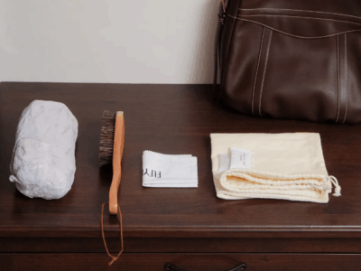 woven leather bag