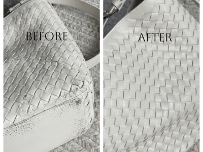 woven leather bag