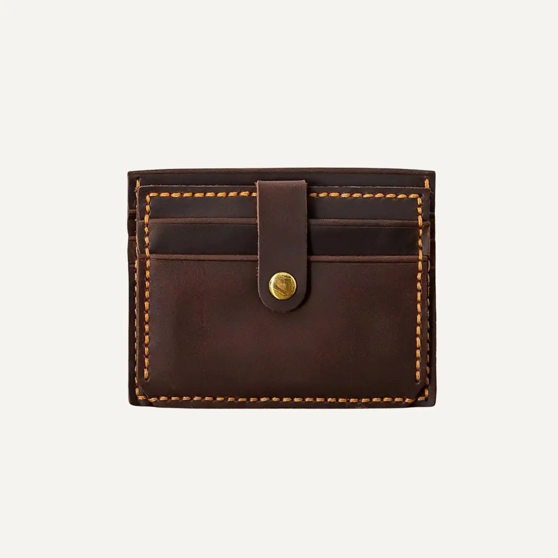 3 Brown Leather Card Holder DIY Kit